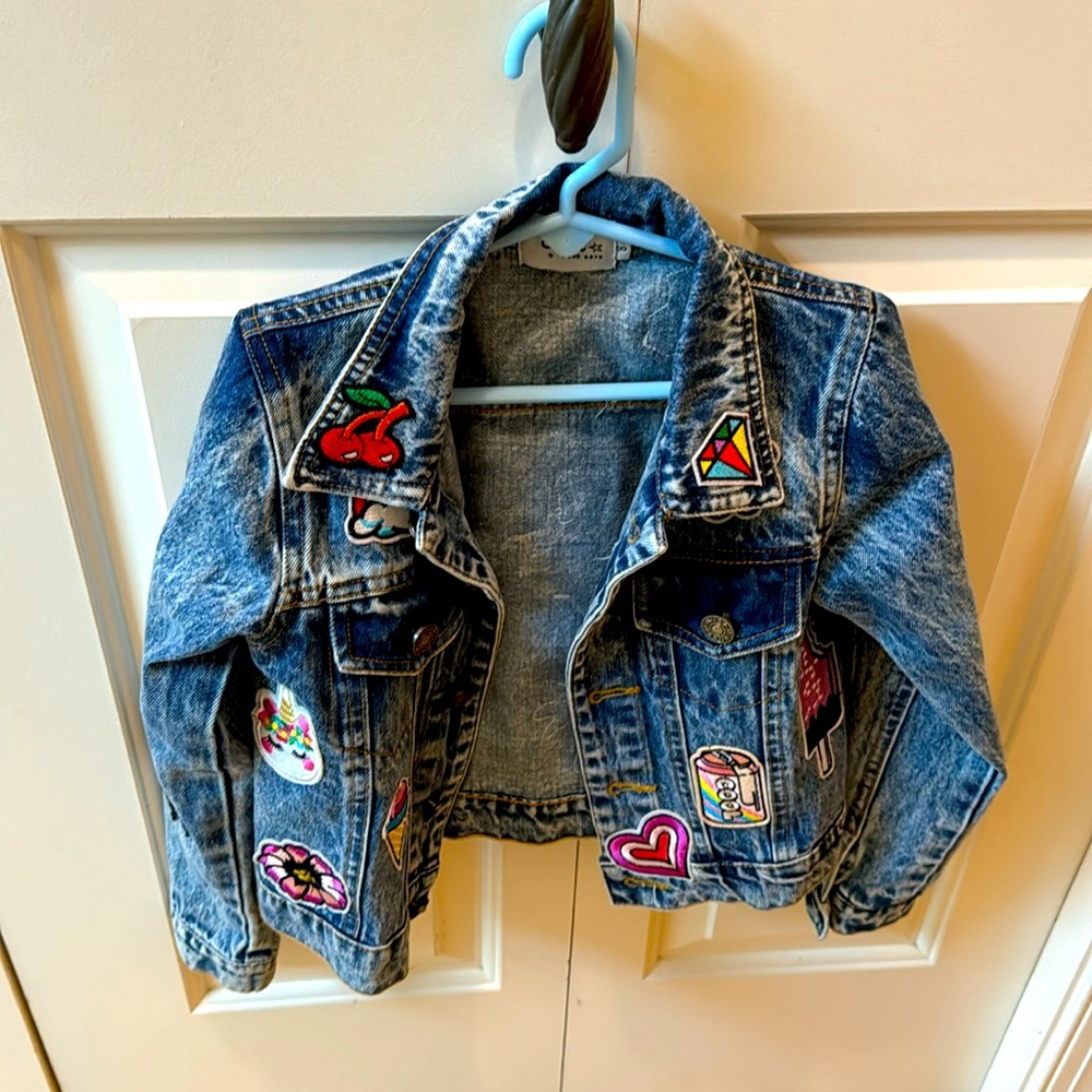 Lola and the boys denim jacket with patches